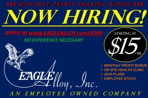 Jobs at Eagle Alloy - January 2021